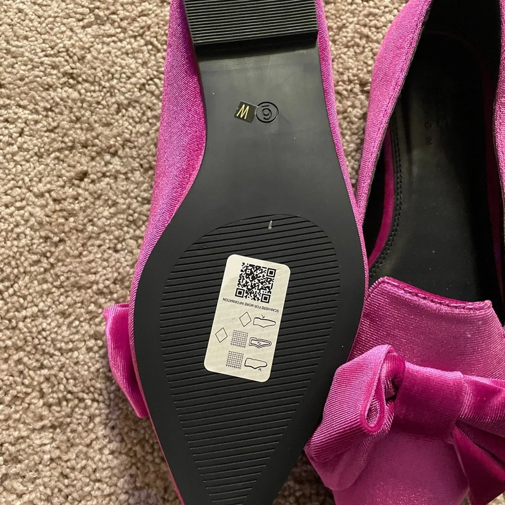 ASOS Fuschia bow flats - Picture 5 of 5